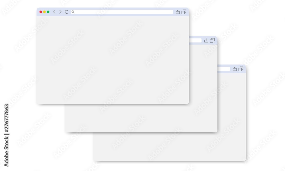 Fototapete browser windows. window internet browser concept. mock up template design for computer or internet f