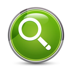 Magnifying glass icon elegant green round button vector illustration
