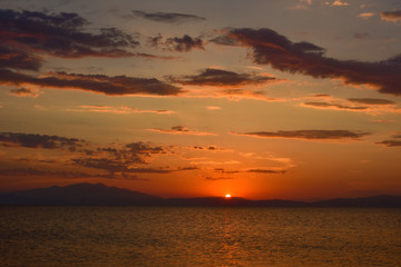 Tropical sunset on the beach