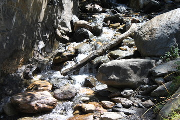 Alpine river descending from the summits