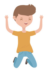 Teenager boy cartoon design vector illustrator