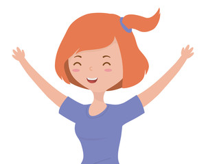 Teenager girl cartoon design vector illustrator
