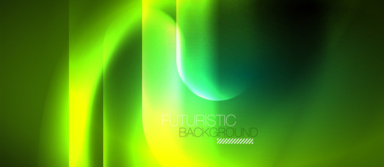 Neon glowing techno lines, hi-tech futuristic abstract background template