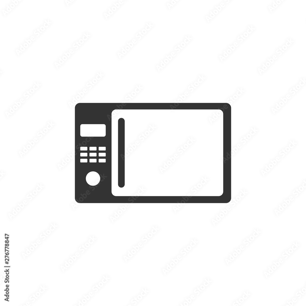 Poster microwave icon symbol template black color editable. simple logo vector illustration for graphic and