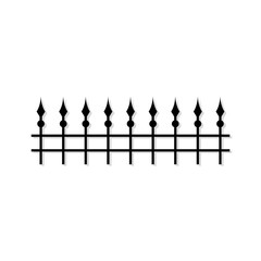 Fencing isolated, Iron gate logo