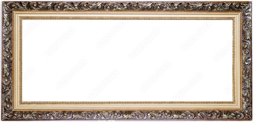 Wall mural wood picture frame