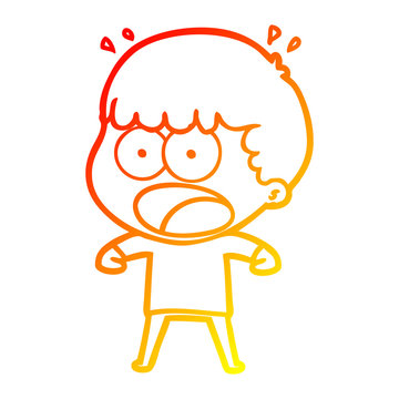 recommend clip art: warm gradient line drawing cartoon shocked man