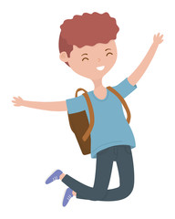 Teenager boy cartoon design vector illustrator