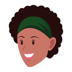 woman face avatar cartoon character