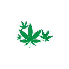 Cannabis Marijuana Leaf Icon Vector Illustration - Vector