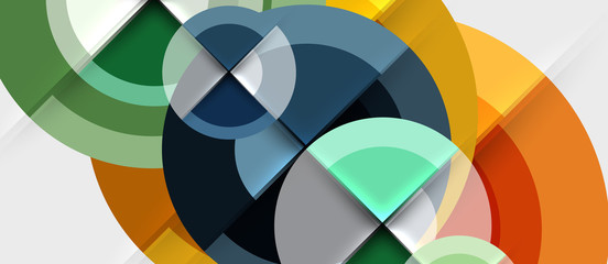 Obraz premium Circular geometrical design template