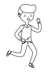 Teenager boy cartoon design vector illustrator