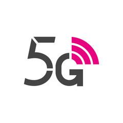 5G vector logo. 5th generation wireless internet network technology. Mobile devices, telecommunication, business, web, networking. EPS 10.