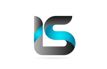 blue black alphabet letter IS I S combination logo icon design