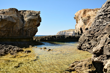 Fototapeta na wymiar Dwejra Bay on Gozo island