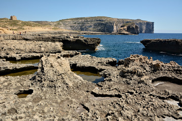 Dwejra Bay on Gozo island