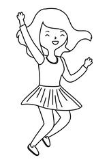 Teenager girl cartoon design vector illustrator