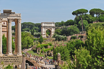 Roma, vista sui Fori Imperiali - obrazy, fototapety, plakaty