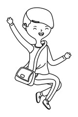 Teenager boy cartoon design vector illustrator