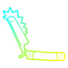 cold gradient line drawing cartoon sharp razor
