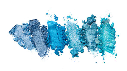 Smear of bright blue and turquoise eyeshadow - obrazy, fototapety, plakaty