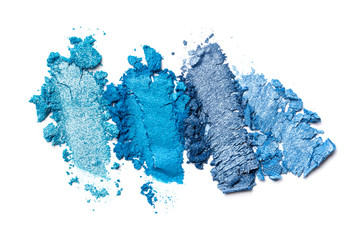 Smear of bright blue and turquoise eyeshadow - obrazy, fototapety, plakaty
