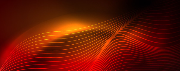 Shiny neon lines techno magic futuristic background, magic energy space light concept, abstract background wallpaper design