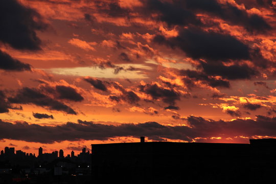 Sunset After Hurricane Irene, Queens, New York City