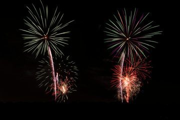 Colorful Fireworks Exploding in the Dark Night Sky 38