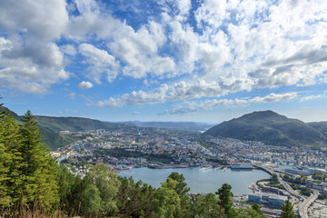 Fototapeta premium Fantastic view over Bergen in Norway