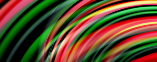 Naklejka premium Fluid color waves with light effects, vector abstract background
