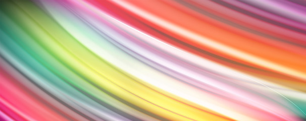 Flowing liquid colors - modern colorful flow poster. Wave liquid shapes. Art design for your design project