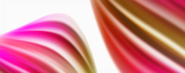 Glossy colorful liquid waves abstract background,, modern techno lines