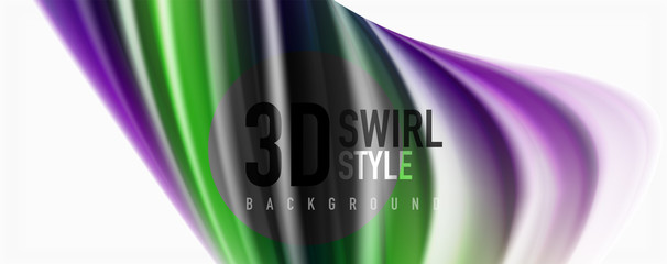 Color flowing waves, liquid conceptual abstract background