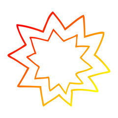 warm gradient line drawing cartoon explosion flame