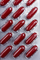 CLOSE-UP OF ANTIBIOTIC CAPSULES