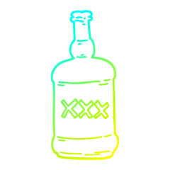 cold gradient line drawing cartoon spirits bottle