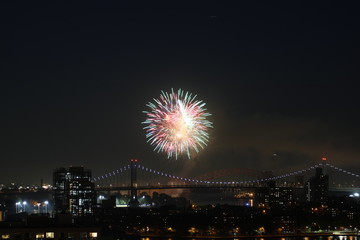 fireworks above rfk bridge