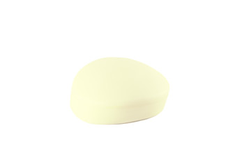 close up of a soap bar isolated on the white background