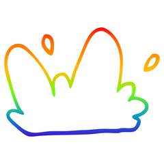 rainbow gradient line drawing cartoon mud splat