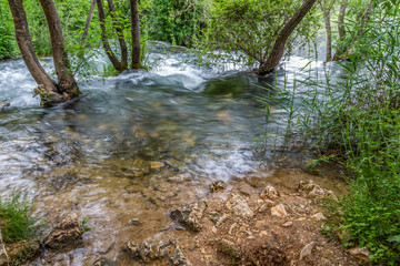 Fast flowing water
