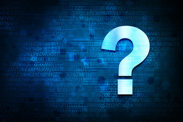 Question mark icon abstract blue background illustration design