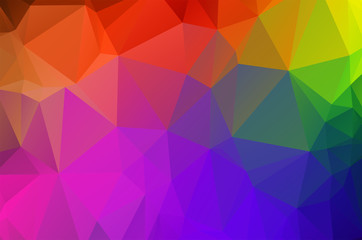 Colorful Multicolor Low poly crystal background. Polygon design pattern. colorful Low poly vector illustration, low polygon background.