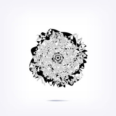 Abstract design element. Burst, explosion, speed motion dymanic effect. Radial shape.