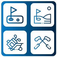 Fototapeta premium Set of caddy icons such as Golf , caddy