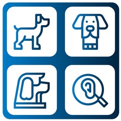 Set of ears icons such as Dog, Ear , ears
