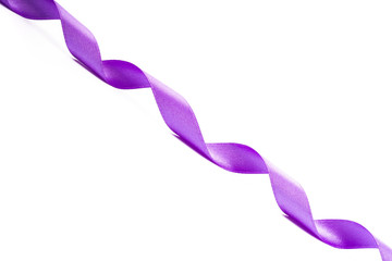 isolated purple ribbon on white background