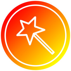 magic wand circular in hot gradient spectrum