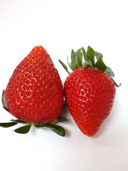 strawberries isolated on white background