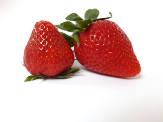 strawberries isolated on white background